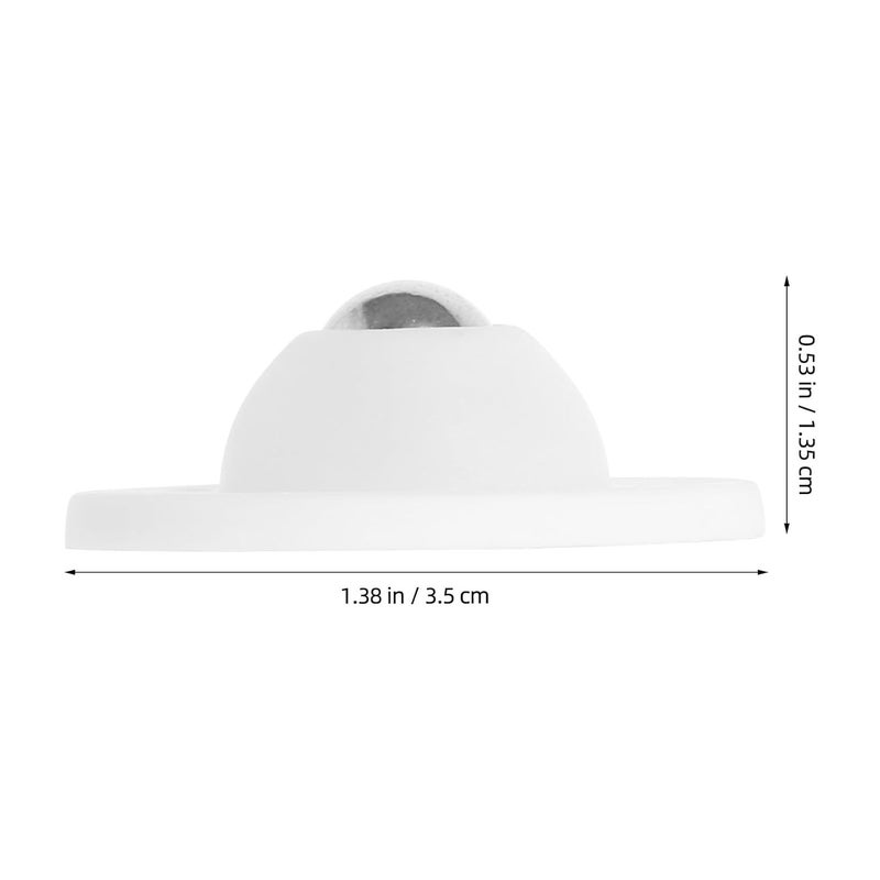 8Pcs Black Self Adhesive Swivel Wheels with Steel Balls for Storage Box Cabinet Trash Can - Image 3