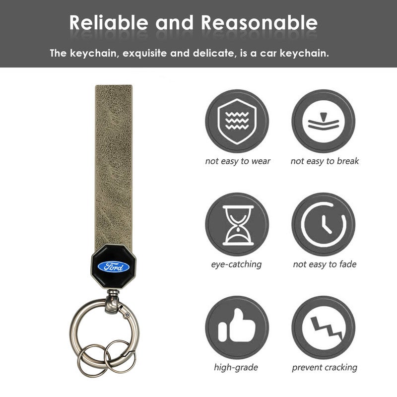 Ford Car Logo Keychain Black – Premium Metal  Key Ring, Heavy-Duty Car Key Holder, Scratch-Resistant Finish, Compact and Stylish Logo Accessory for Car, Home & Office Keys - Image 3