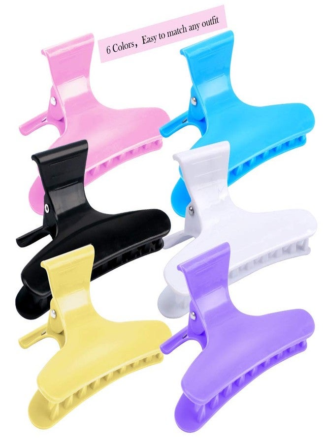 ANBALA Butterfly Hair Clips, Hair Claw Clips Clamps for Women, Large Hair Clips for Medium Thickness Fine Hair, 24 Pack 4 X6 Colors - Image 3