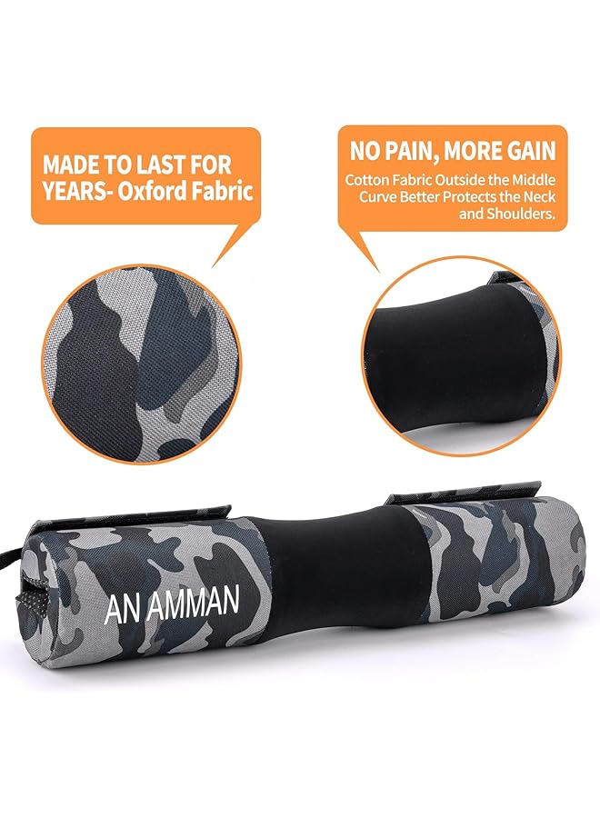 إيروريكس وسادة باربل للقرفصاء ودفع الورك - مثالية لتمرين الصالة الرياضية ورفع الأثقال باستخدام آلة سميث ثرستر - تخفف آلام الرقبة والكتف - وسادة إسفنجية سميكة - Image 5