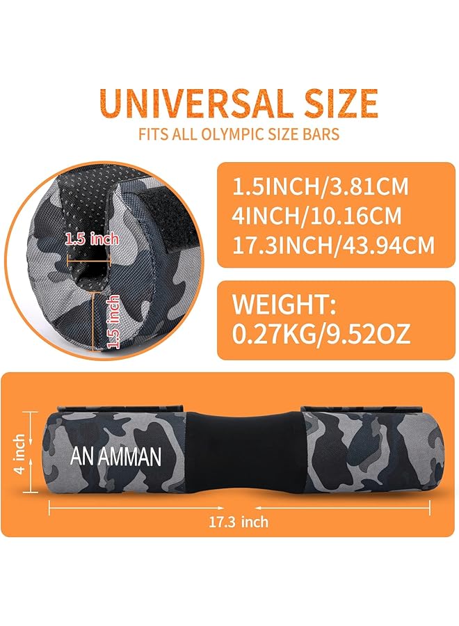 إيروريكس وسادة باربل للقرفصاء ودفع الورك - مثالية لتمرين الصالة الرياضية ورفع الأثقال باستخدام آلة سميث ثرستر - تخفف آلام الرقبة والكتف - وسادة إسفنجية سميكة - Image 2