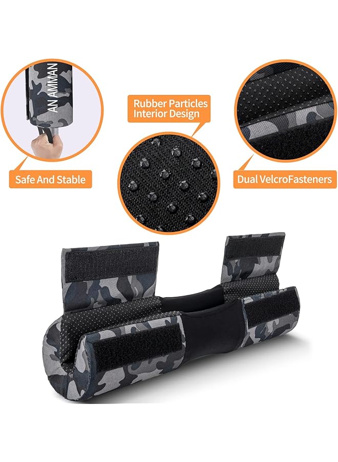 إيروريكس وسادة باربل للقرفصاء ودفع الورك - مثالية لتمرين الصالة الرياضية ورفع الأثقال باستخدام آلة سميث ثرستر - تخفف آلام الرقبة والكتف - وسادة إسفنجية سميكة - Image 3