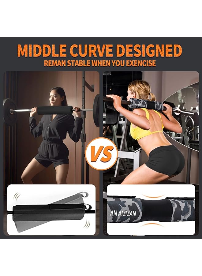 إيروريكس وسادة باربل للقرفصاء ودفع الورك - مثالية لتمرين الصالة الرياضية ورفع الأثقال باستخدام آلة سميث ثرستر - تخفف آلام الرقبة والكتف - وسادة إسفنجية سميكة - Image 4