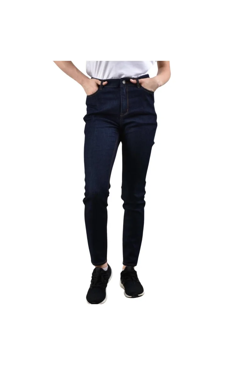 GIORDANO Blue High Waist Slim Tapered Jeans for Women