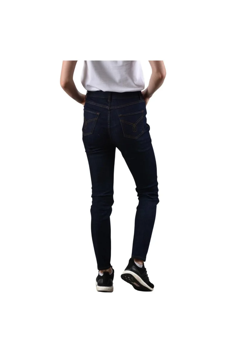 GIORDANO Blue High Waist Slim Tapered Jeans for Women