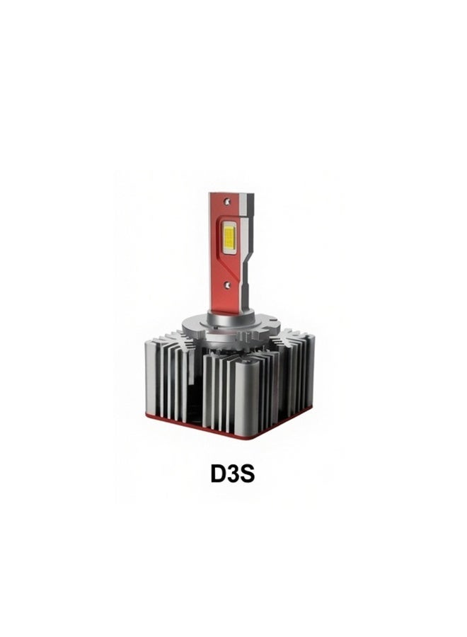 مصباح أمامي للسيارة من سلسلة D بتقنية LED، طراز Y5D-D3-6500K، ضوء أبيض 6500 كلفن، قدرة 55 واط، مصباح عالي السطوع، تصميم تبريد من الألومنيوم المستخدم في صناعة الطائرات، عمر طويل - Image 1