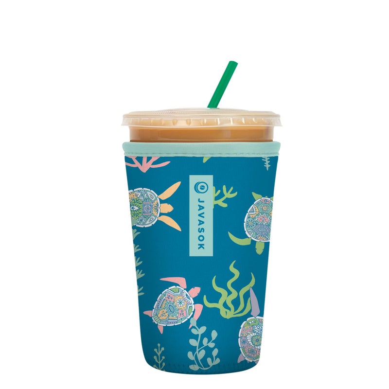 Sok It JavaSok Iced Coffee  Cold Soda Insulated Neoprene Cup Sleeve Turtley Awesome Medium 2228oz