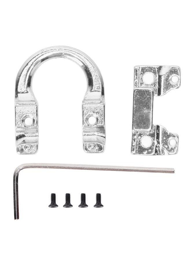 Thoraya Archery Metal D Loop U Shape Ring Metal D Ring Archery Hunting Targeting Shooting Protection Aid Accessories Silver  - Image 2
