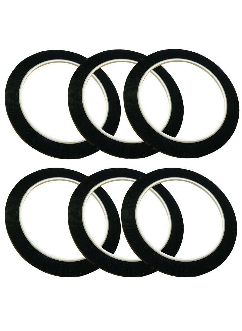 Goprover GoProver 6 Pack 3mm 1/8 inch Lightning Width Graphic Tape Whiteboard Tape Self Adhesive Chart Line Tape Grid Marking Tapes Gridding Tape Art Artist Tape, 108 Feet Feet Long per Roll  - Image 5