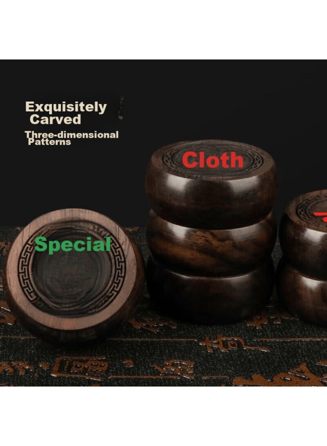 Wonderful Notes Miaoji Chinese Chess, Ebony Gift Box, Solid Wood Chess Set, High-end Leather Chessboard, Luxury Gift Box For Camping - Image 4