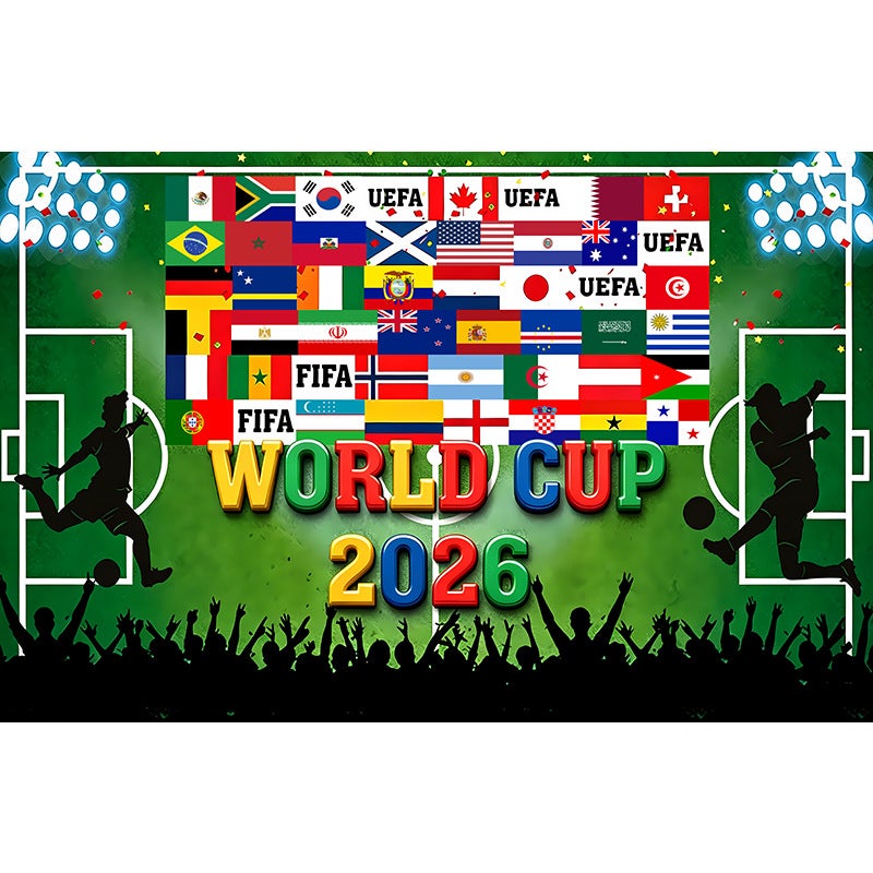 Cross-Border New World Cup Themed Background Banner - Cheerleading Props for  Fans