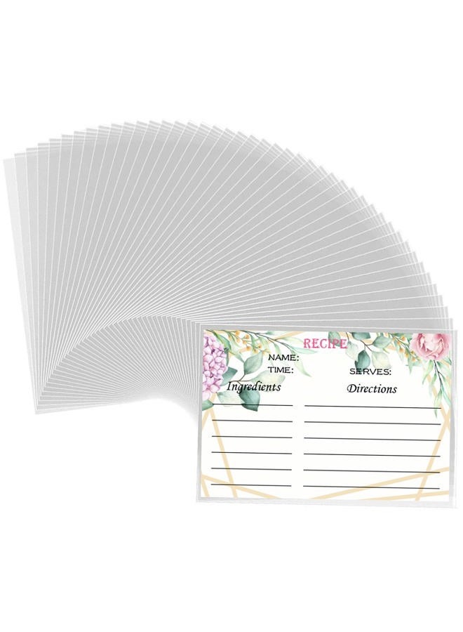 tutata 4x6 Inches Recipe Card Protectors, Recipe Card Covers, Set of 100 - Image 1
