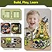 GobiDex 100PCS Army Magnetic Tiles Building Set for Kids STEM Military Magnetic Building Blocks with 6 Magnetic Army Men Educational Construction Toys Gift for Boys Girls 3 4 5 6 7 8 9 Year Old - Image 4