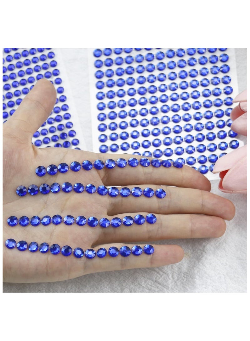 1799 Pcs 4 Sheets Rhinestone Stickers 3/4/5/6 mm Self Adhesive Rhinestones Gems for Face Eyes Makeup Hair Body - Image 5