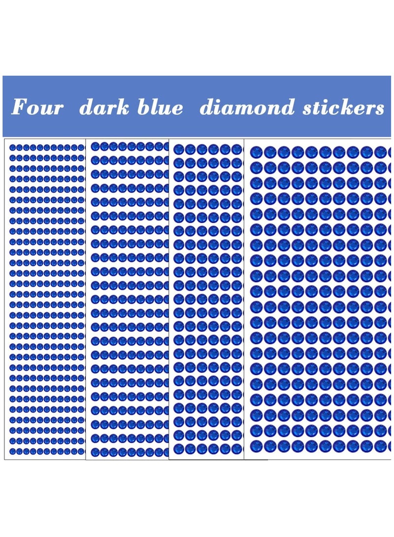 1799 Pcs 4 Sheets Rhinestone Stickers 3/4/5/6 mm Self Adhesive Rhinestones Gems for Face Eyes Makeup Hair Body - Image 2
