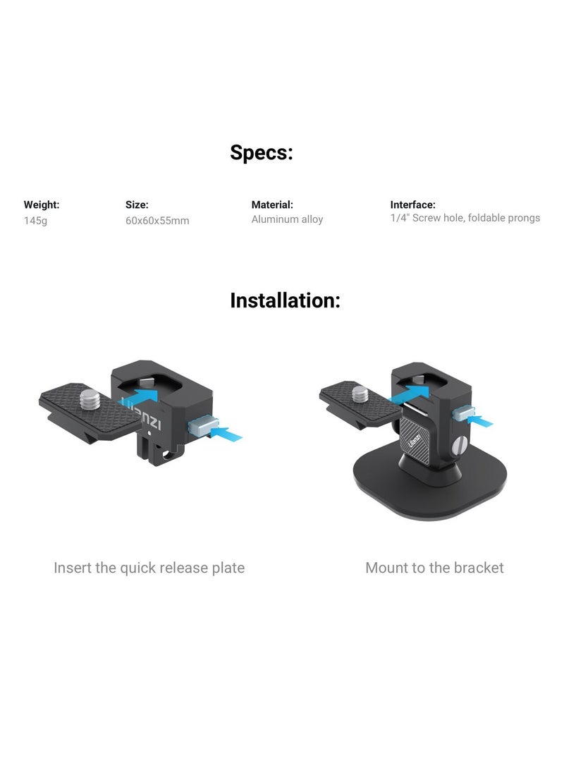 Ulanzi R073 Ulanzi Dash Cam Mount Car Accessories For Insta360 X3/ONE RS/ ONE X2 / ONE R / ONE X  - Image 3