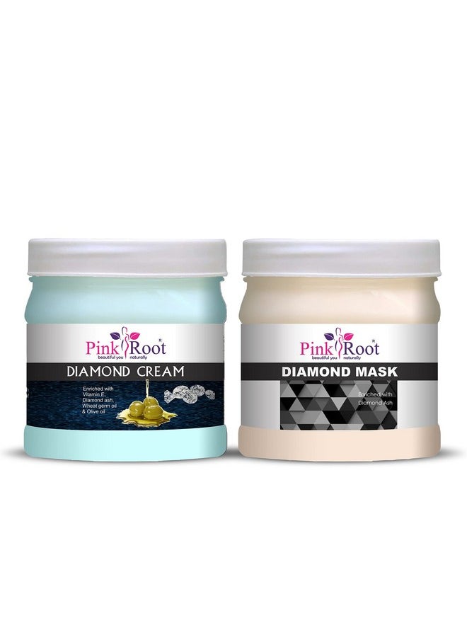 Pink Root Pink Root Diamond Cream 500gm with Diamond Mask 500gm  - Image 1