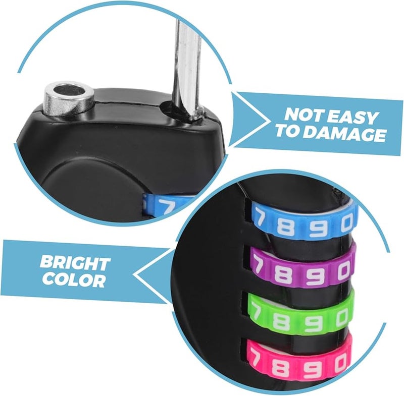 Heavy Duty Zinc Alloy Combination Padlock Resettable Keyless Lock for Gym Lockers Luggage Gates - Image 4