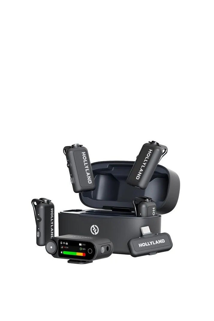 Hollyland LARK MAX 2 Combo 4-Person Wireless Microphone System (Space Gray)