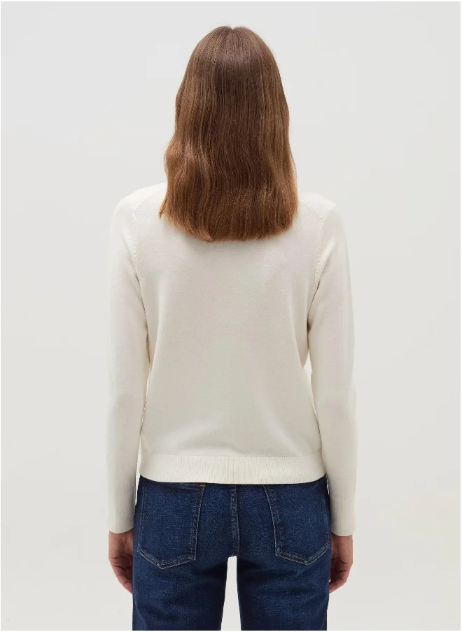 Ovs Solid colour cardigan with round neck