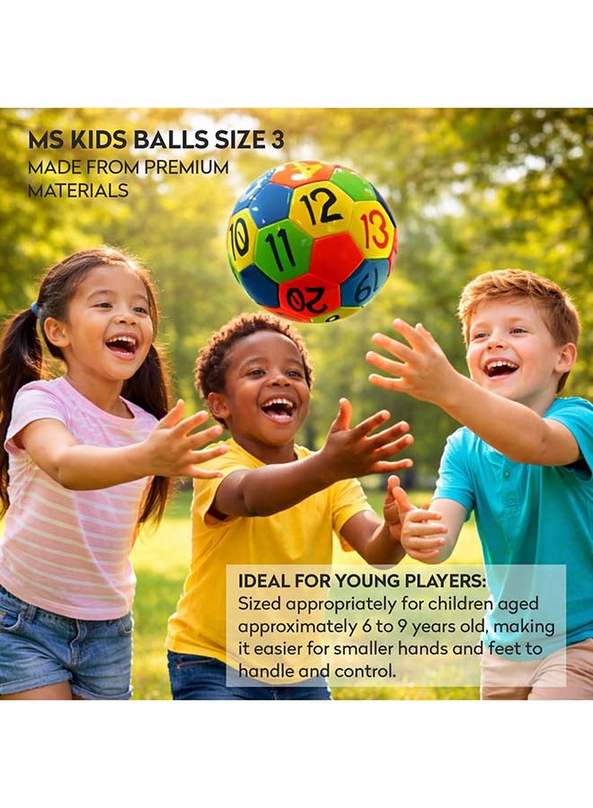 ELAN Street Pup PVC Kids Football - Official Size 3, Vibrant Multi-Color Design, High-Cladding Durable Soccer Ball for Boys & Girls - Image 2