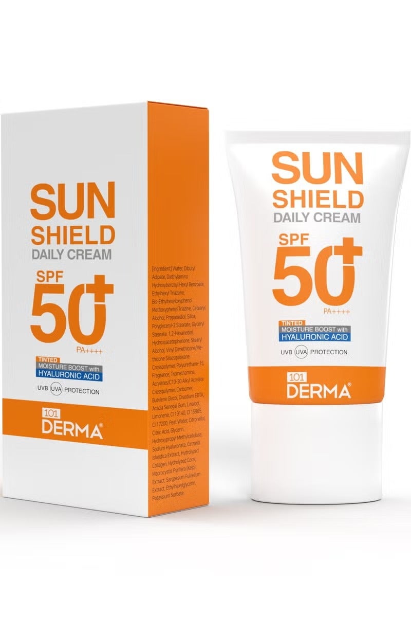 101 كريم ديرما صن شيلد اليومي بعامل حماية من الشمس 50+ - ملون
