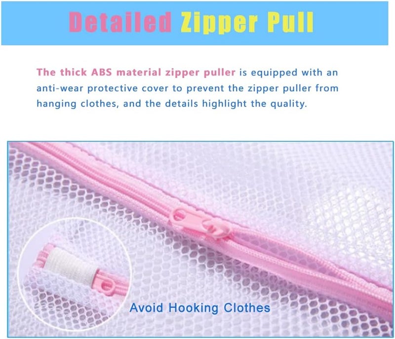 Eboxer Mesh Bags for Delicates Wash Bags for Lingerie Blouse Hosiery Stocking Underwear Bra Sock and Other Large/Small in the Washing Machine (Fine Mesh - 50 x 60cm) - Image 3