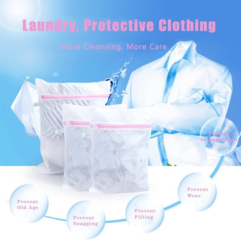 Eboxer Mesh Bags for Delicates Wash Bags for Lingerie Blouse Hosiery Stocking Underwear Bra Sock and Other Large/Small in the Washing Machine (Fine Mesh - 50 x 60cm) - Image 1