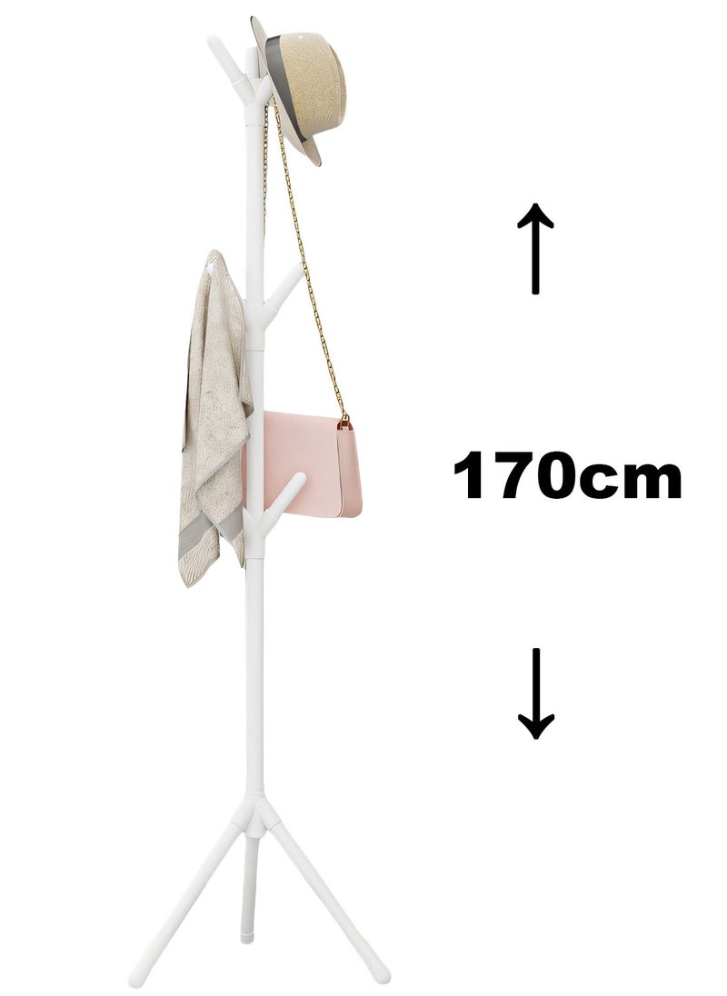 ARNOTEC Easy to assemble 170cm Coat Rack Sturdy Metal Coat Rack Stand, Free Standing Tree Hanger with 4 Sections & 9 Hooks, for Home/Bedroom/Office/Hallway/Entry  - Image 1