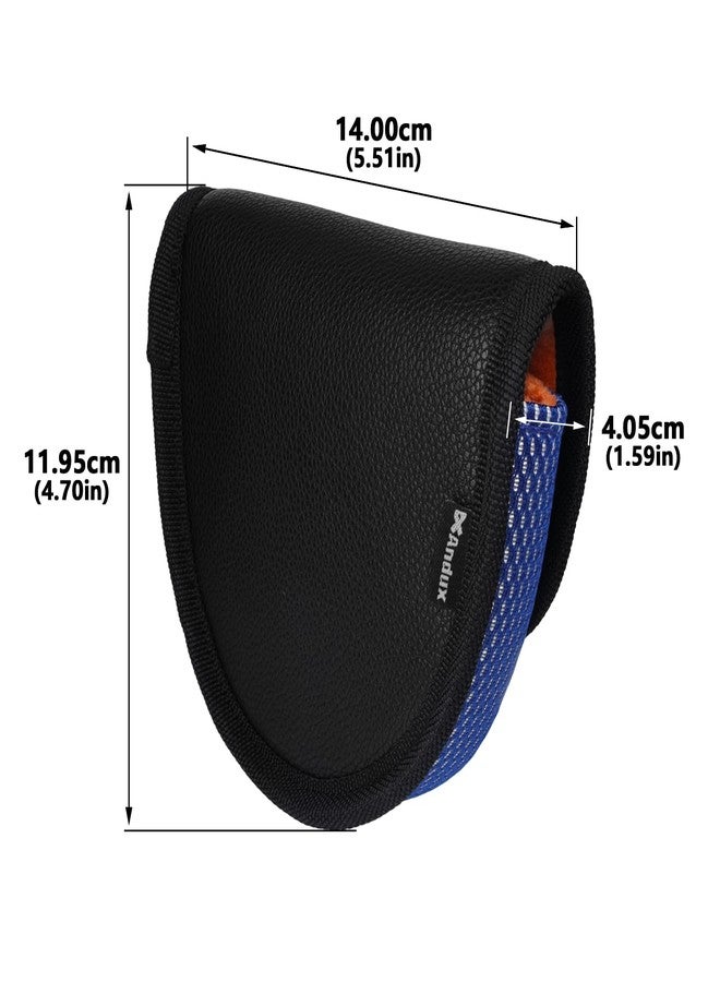 Andux Gold PU Putter Cover Golf Putter Head Covers for Center Shaft Putter MT/TG34 (Black/Blue) - Image 2
