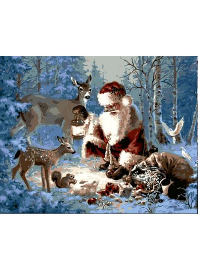 NIBEMINENT Santa Oil Painting Multicolour 22x3x15cm - Image 1