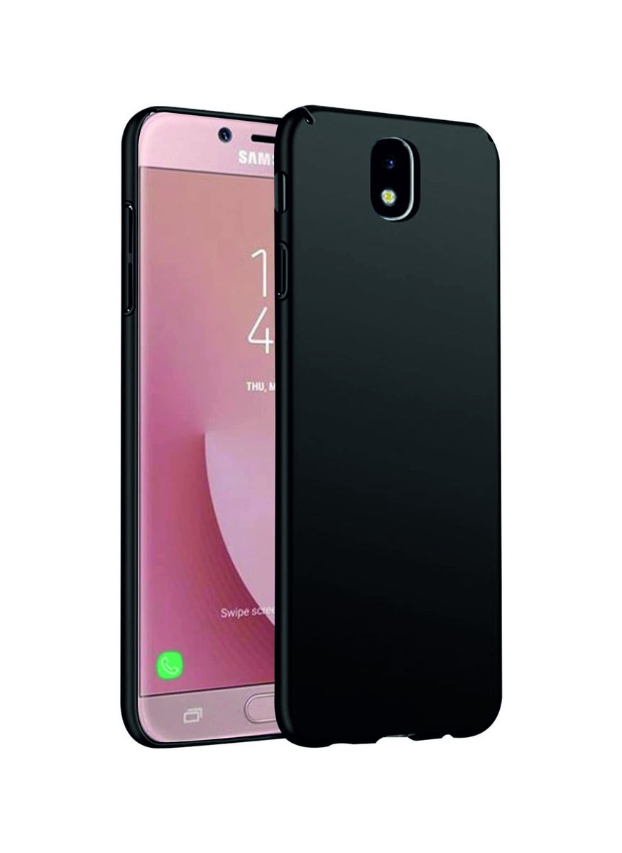 Eonaks - Samsung Galaxy J7 Pro Black Silicone Rubber Case Back Cover Black - Image 1