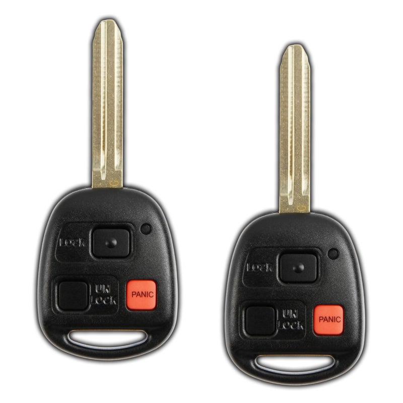 KeylessOption Keyless Entry Remote Ignition Uncut Car Key Fob for Toyota FJ Cruiser 2010-2014 HYQ12BBT (Pack of 2)