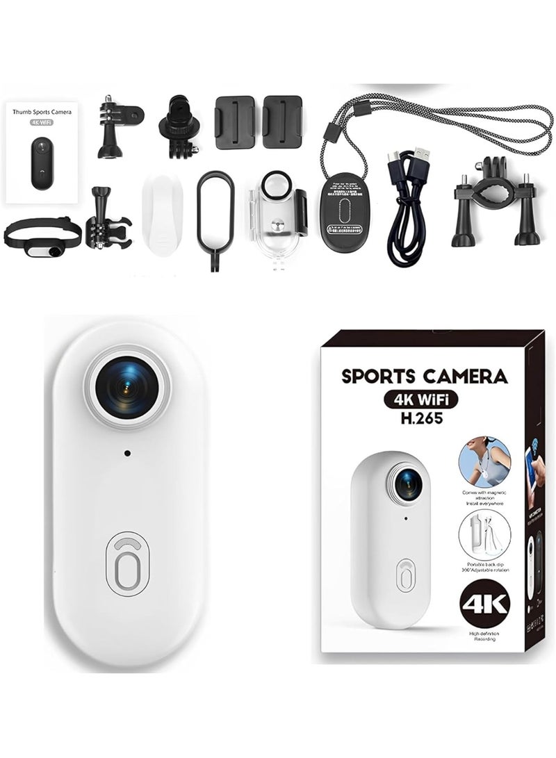 4K Body Camera with Audio & Video Recording Waterproof Magnetic Mini Body Cam with 360° Clip 120-Min Battery 64GB Storage for Cycling Pets & Outdoor Use - Image 1