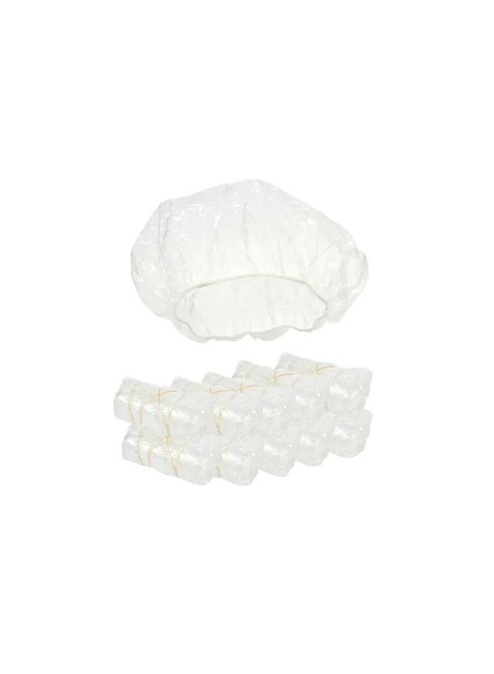 جلوبال ستار طقم أغطية رأس للاستحمام للاستعمال مرة واحدة مكون من 100 قطعة شفاف