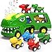 HEGUD Toddler Car Toys for 1 2 3 4 5 Year Old Boy 5in1 Dinosaur Vehicle Trucks Toys for Toddlers 13 with Sounds Lights Toys for Boys 47 Toys for Age 24 Dinosaur Toys for Kids 35 - Image 3