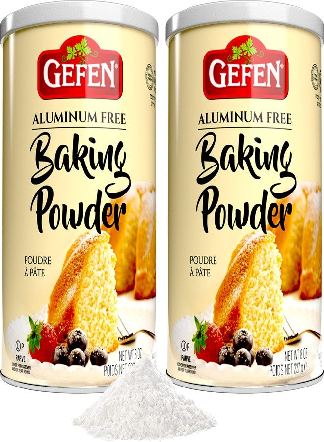 Gefen Baking Powder Aluminum Free, 8oz (2 Pack) | Total of 1LB | Resealable Canister | Gluten Free | Cornstarch Free | For Cooking & Baking - Image 1