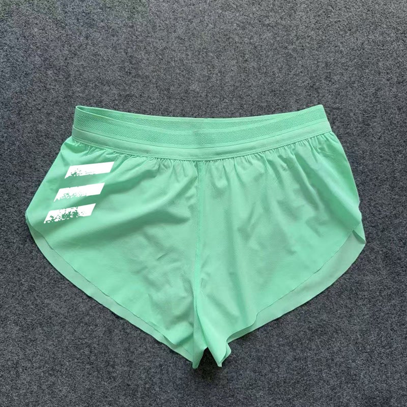Fitness Track And Field Sports Professional Training Adhesive Three-Point Pants Sports Men'S And Women'S Marathon Breathable Running Lined Shorts - Image 1