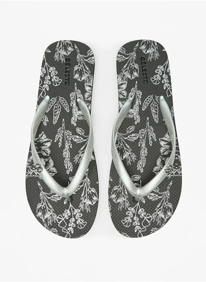 Celeste Womens Printed Thong Slippers