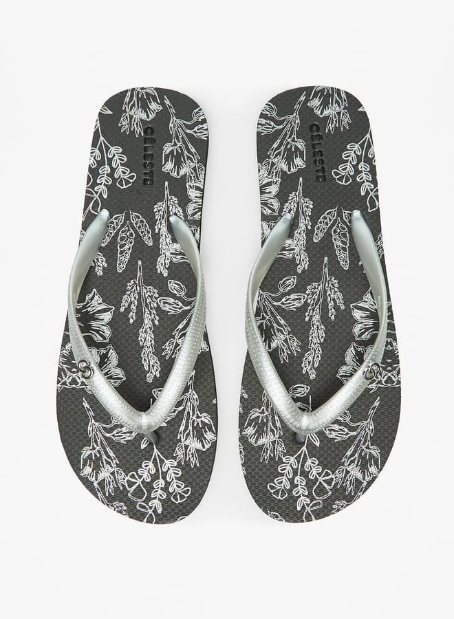 Celeste Womens Printed Thong Slippers - Image 1
