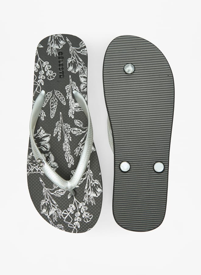 Celeste Womens Printed Thong Slippers - Image 5
