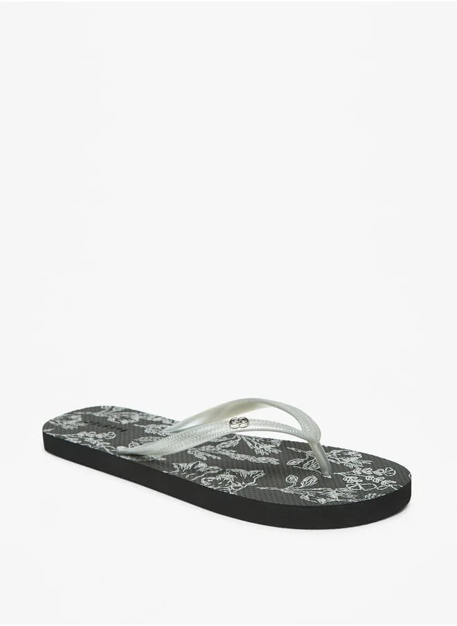 Celeste Womens Printed Thong Slippers