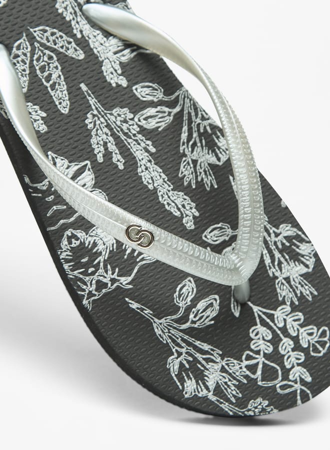 Celeste Womens Printed Thong Slippers - Image 4