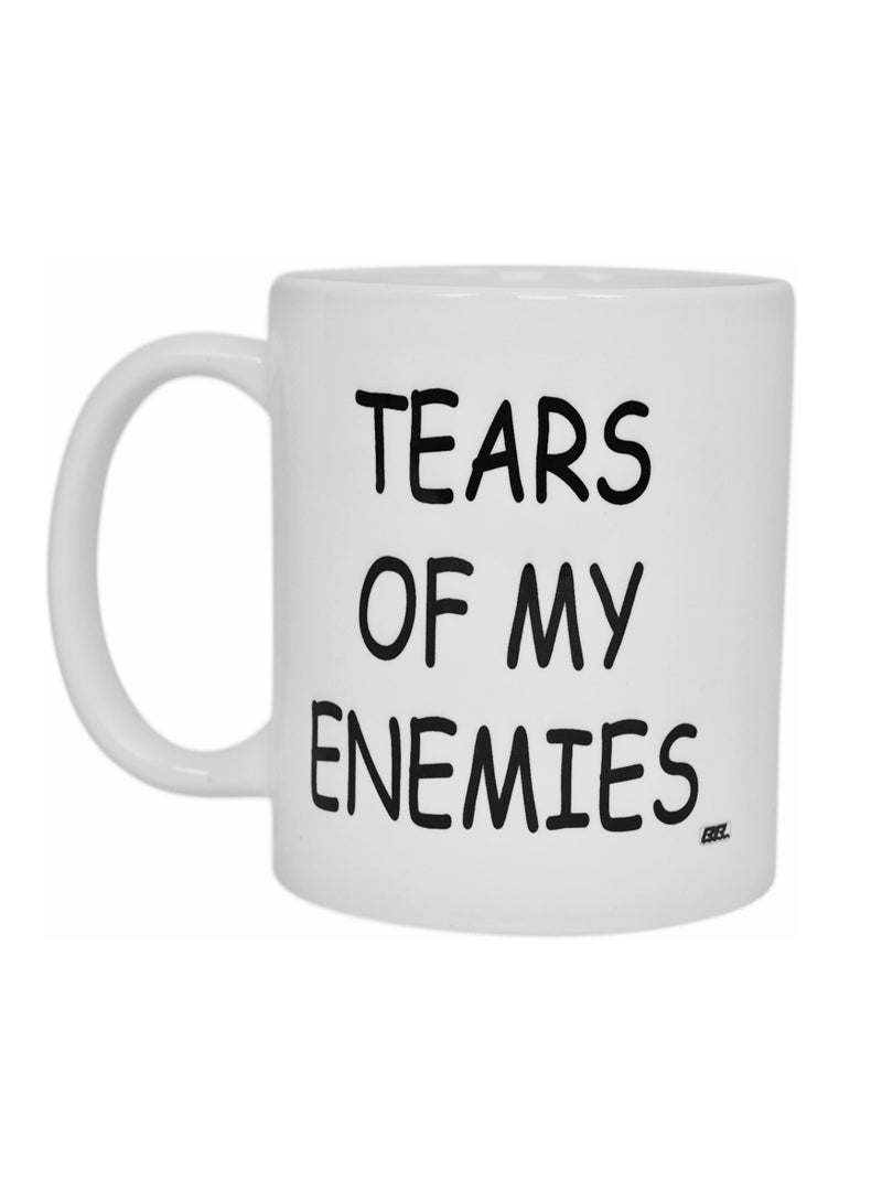 Spoil Your Wall أفضل كوب قهوة مضحك دموع أعدائي كوب هدايا فكاهية فكرة رائعة للرجال والنساء في العمل مكتب الفكاهة للبالغين الموظف المدير الزملاء (دموع أعدائي) - Image 1