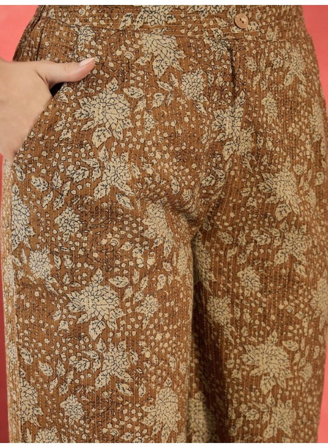 AKS Brown Kantha Co Ord Set - Image 3
