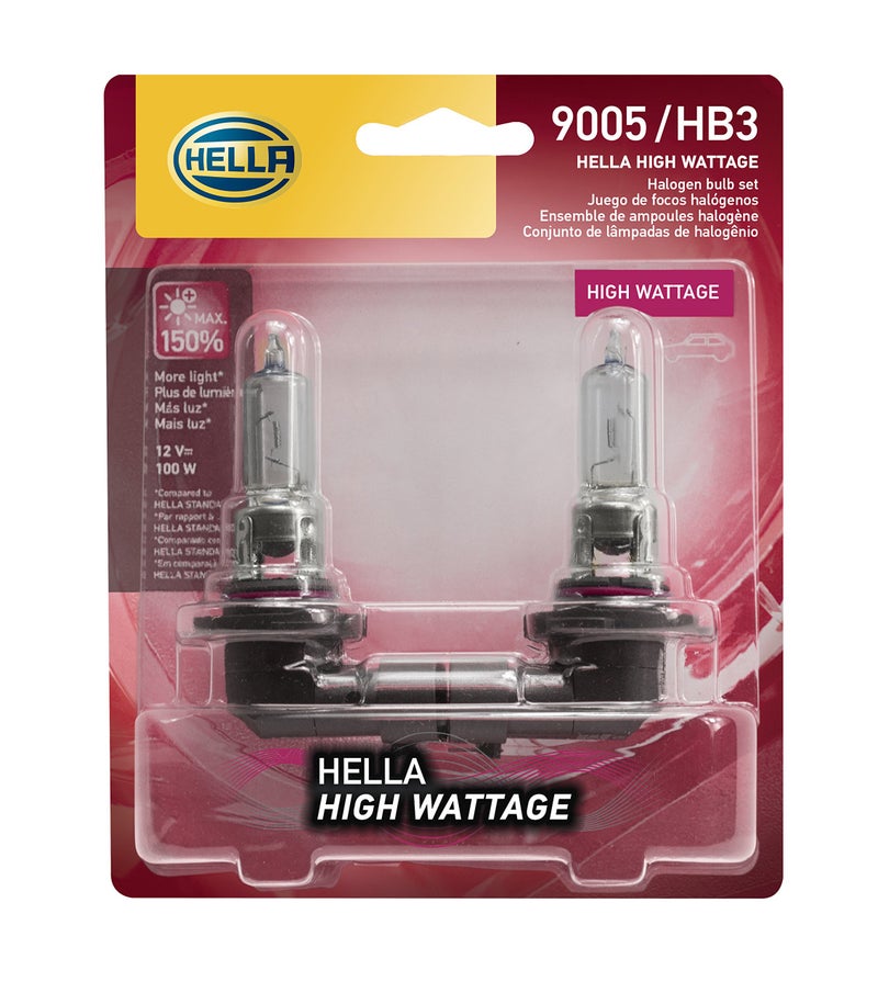 HELLA 9005 100WTB Twin Blister High Wattage Bulbs, 12V, 2 Pack - Image 1