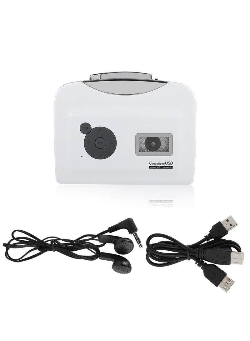 محول كاسيت محمول كاسيت إلى MP3 محول USB فلاش حملة التقاط الصوت مشغل الموسيقى التوصيل والتشغيل مع التقاط MP3 - Image 1