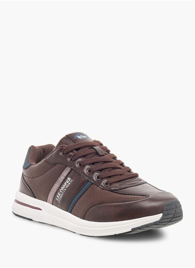 Lee Cooper Mens Logo Print Sneakers With Lace-Up Closure  - Image 1