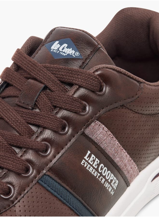 Lee Cooper Mens Logo Print Sneakers With Lace-Up Closure  - Image 4