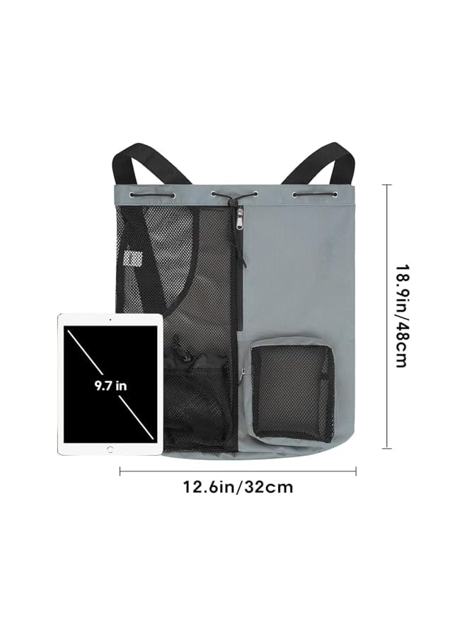 S-TOP Mesh Swim Bag, Large 40L Drawstring Backpack with Breathable Mesh Material, Water Resistant Sports Bag for Swimming Gear, Beach, Pool, Gym and Travel Accessories - Image 5